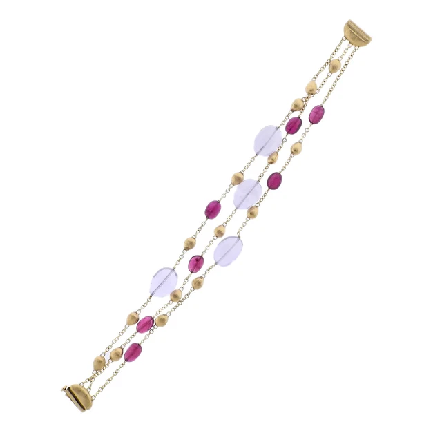 Marco Bicego Paradise Gold Spessartite Garnet Amethyst Bracelet Marco Bicego Paradise Gold Spessartite Garnet Amethyst Bracelet
