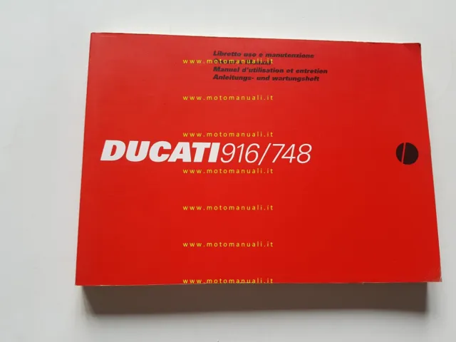 Ducati 916 - 748 1997 manuale uso manutenzione libretto originale owner manual