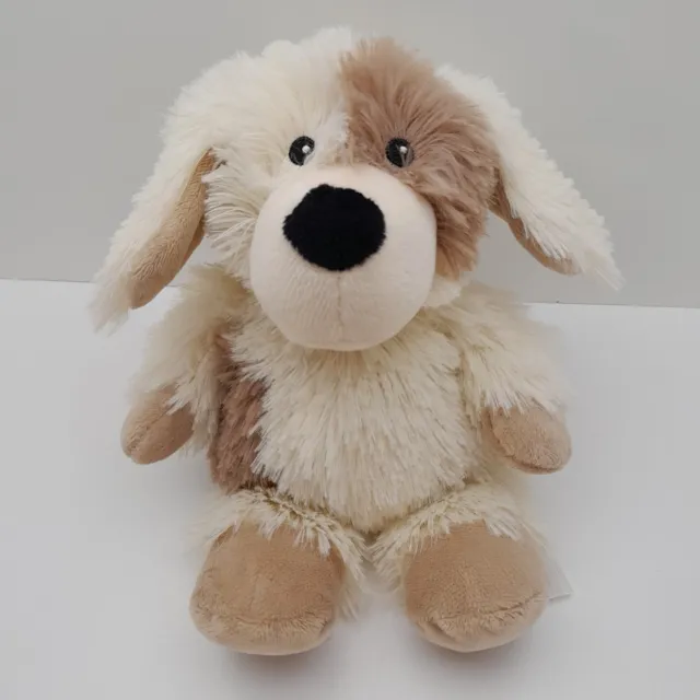 Warmies 9" Cozy Plush Junior Spotted Puppy Dog Stuffed Animal White Brown Spots