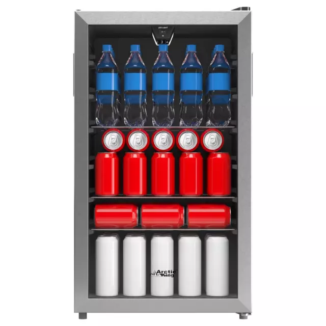 Refrigerador de bebidas 115 latas acero inoxidable bebidas refrescantes