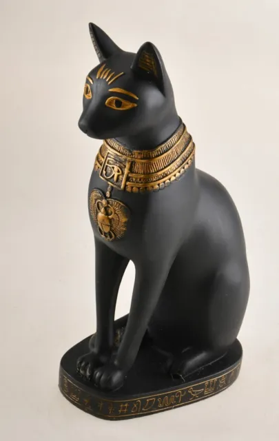 Nachlass: Figur Bastet Katzengöttin schön groß handbemalt Katze Ägypten Replik