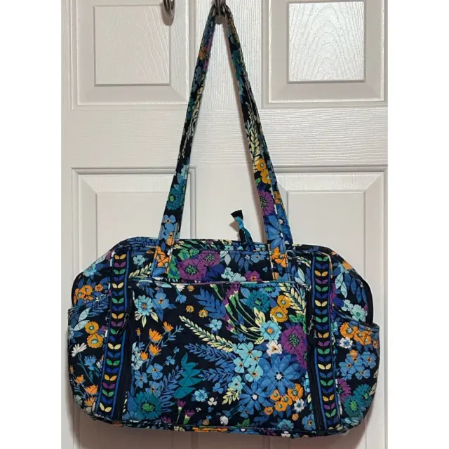 Vera Bradley Floral Midnight Blues MAKE A CHANGE Baby Diaper Bag Changing Pad