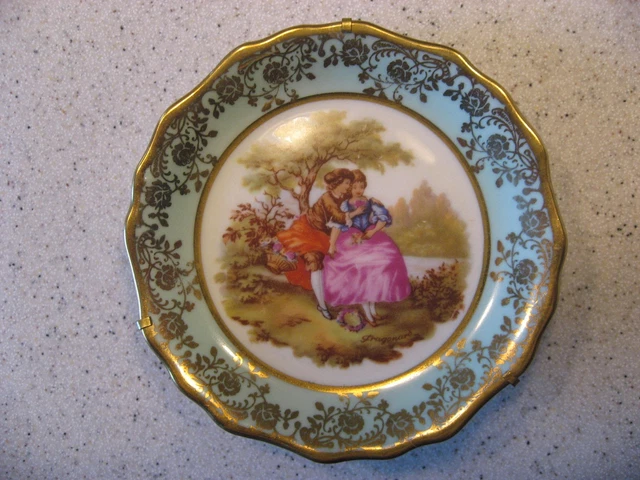 Set Miniature Porcelaine De Limoges Goumot-Labesse Style Fragonard – Numéroté