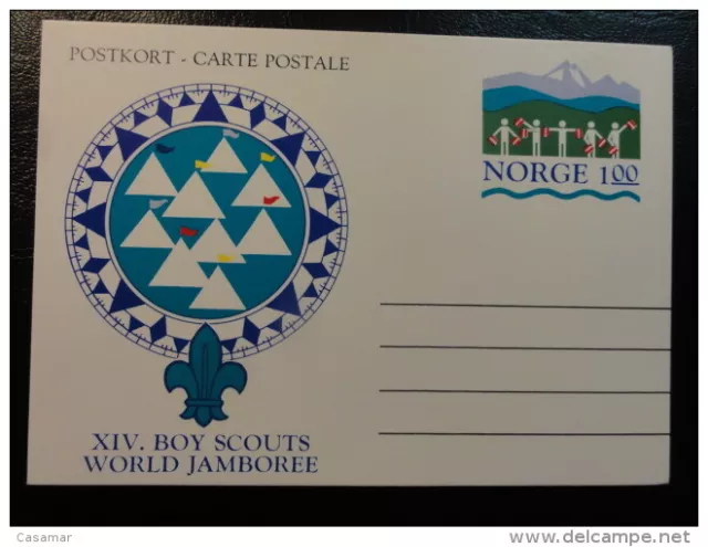 Postal Stationery Boy Scouts XIV Jamboree Norway