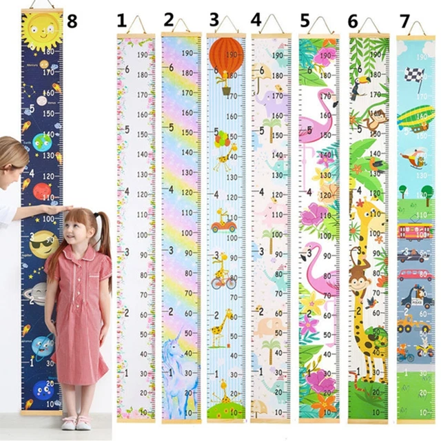 CHILDREN KIDS GROWTH Height Chart Ruler Child Room Decor Wall Mounted ...