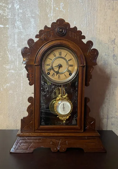 Antique F.Kroeber Parlor Mantle Clock 8 Day Strike Clock