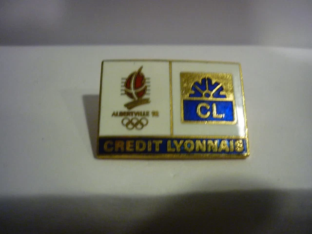 PIN'S JEUX OLYMPIQUES ALBERTVILLE 92 BANQUE CREDIT LYONNAIS LION