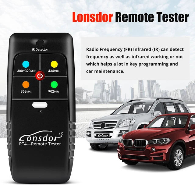 Lonsdor Remote Tester Radio Frequency (FR) Infrared (IR) Detector 868/434/902mhz