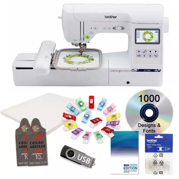Brother se1900 sewing and embroidery machine with all other
