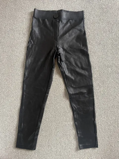 Primark Womens Black Velvet Plush Faux Fur Lined Leggings - Size XS/S -  BNWT