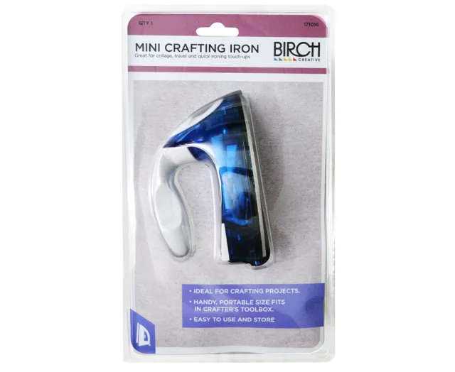BIRCH Mini Crafting Iron Ideal for Craft, Travel, Needlework, Dressmaking