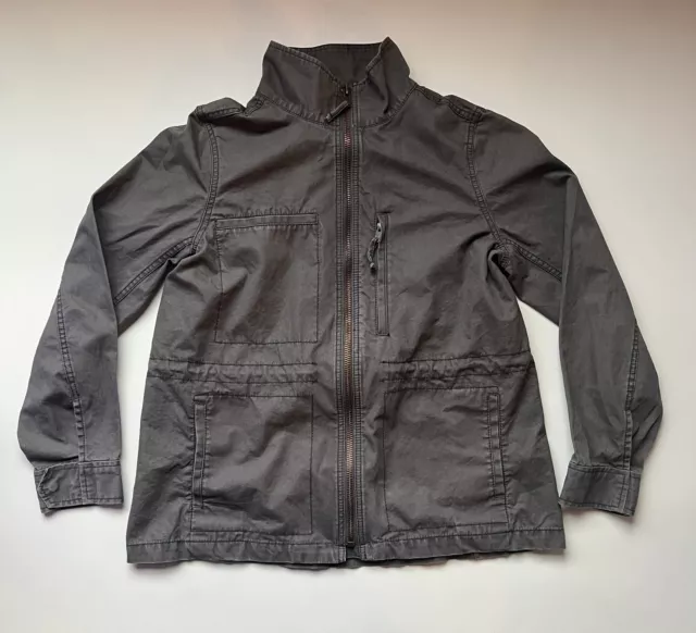 Madewell Fleet Jacket Women's Size XL Gray Cargo Military 4 Pocket