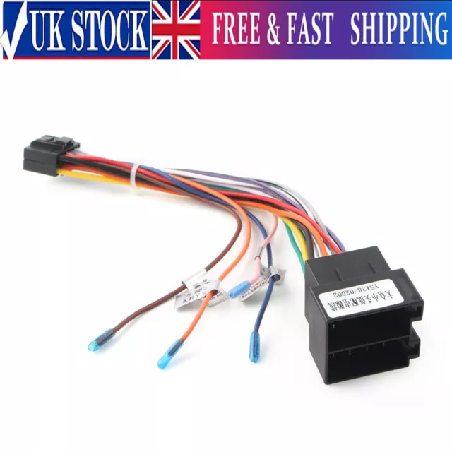 16Pin ISO Wiring Harness Connector Adapter Fit Android Car Stereo Power Cable UK