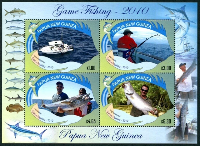 2010 PAPUA NEW Guinea - Game Fishing - Sheetlet - MNH EUR 6,34