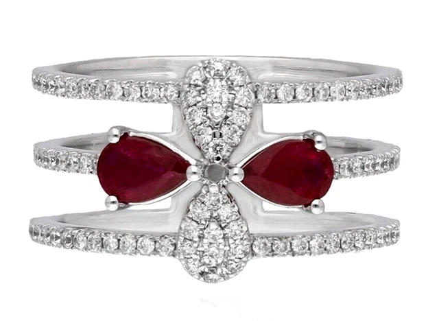 Orecchini Donna In Argento Placcato Oro 14K - A Pera Con Gemma E Diamanti Rotoli Halo, 6x4 Mm, Diamanti Naturali