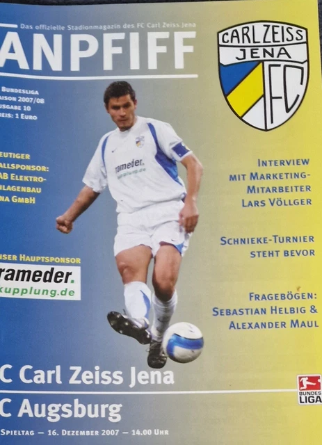 2007/08 2.BUNDESLIGA FC CarlZeissJena FC Augsburg EUR 2,99