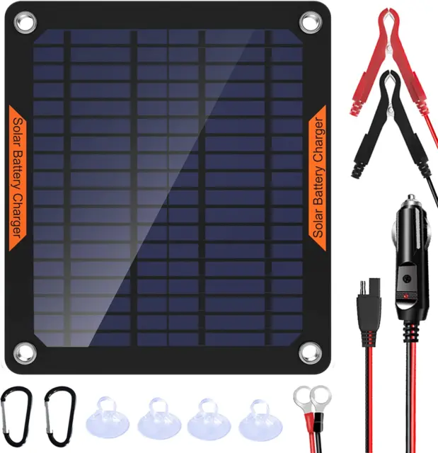 OYMSAE 5W 12V Solar Car Battery Charger Portable Waterproof Solar Power Battery