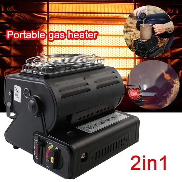 Tragbare Butan 2in1 Tragbare Gasheizung 1,7KW Camping Butan Gas Kocher 2