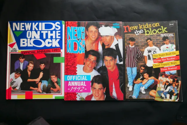 New Kids on the Block Book Annual 1991 1992 and Magazine - items as photographs