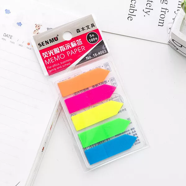 Rainbow Colour Pointing Arrows Cute Sticky Notes Memo Index Tab Page Markers