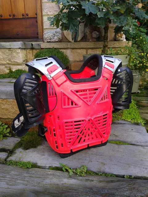 Protezione armatura corpo motocross vintage Evo Classic MX Vinduro Racing UFO rosso