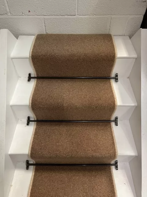 PENTHOUSE WOOL 80/20 CARPET STAIR RUNNER, 50oz TAN, 55cm WIDE, 16 STEPS