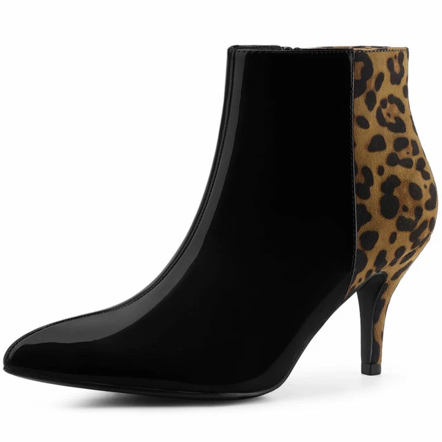Chaussures à Talons Hauts NEXT - Taille UK 7 (EUR 41) - Noir Imprimé Animal - Neuf Sans Emballage