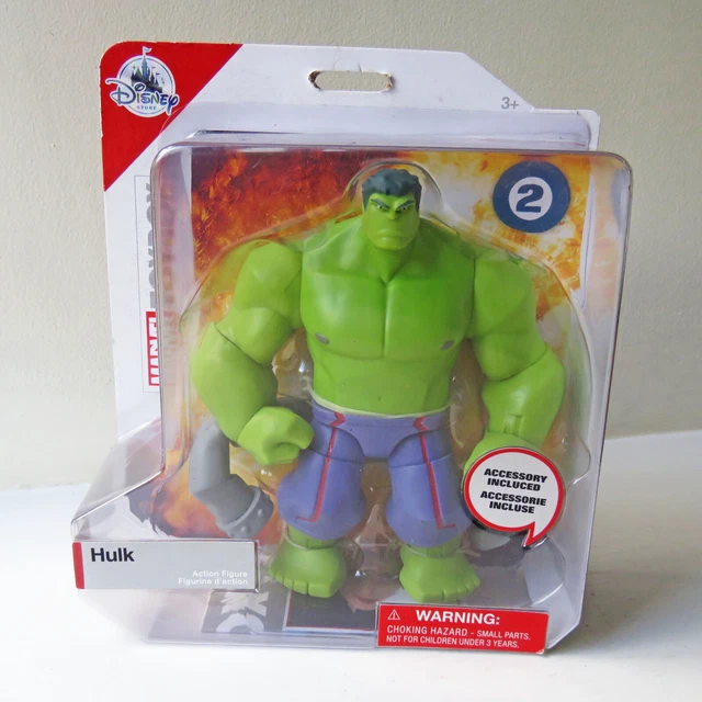 DISNEY STORE MARVEL Toybox Hulk Modellino giocattolo 6" con tubo (nuovo