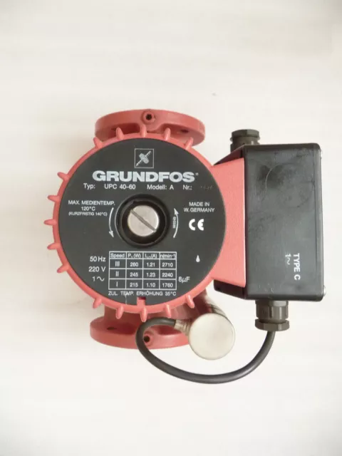 Grundfos UPC 40 - 60 Heizungspumpe 250 mm Umwälzpumpe 220 Volt NEU P82/23