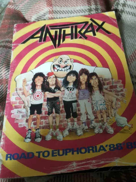 ANTHRAX - Road to euphoria 1988-89 tour programme booklet original vintage