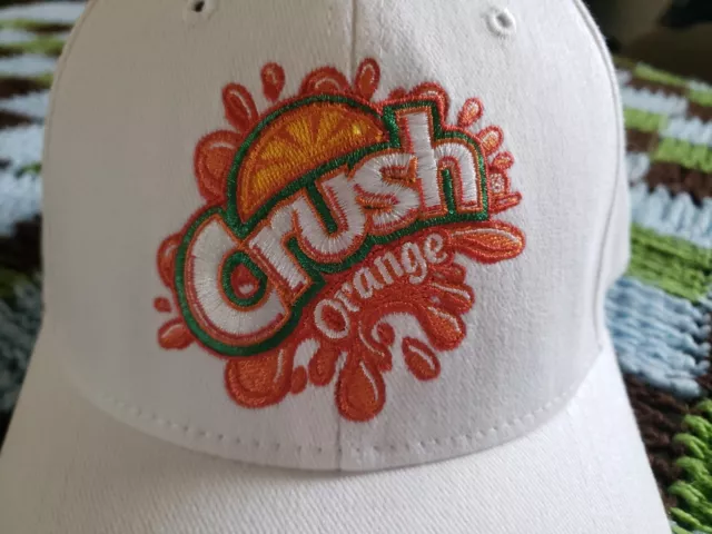 New White Orange Crush Soda baseball hat/cap with adjustable strap