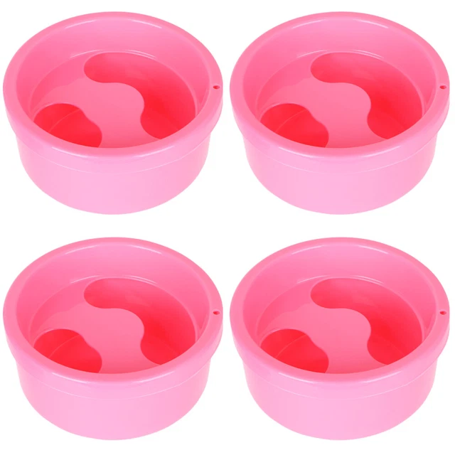 4 pz ciotola ammorbidita pizzo acrilico manicure spa ciotole rotonde