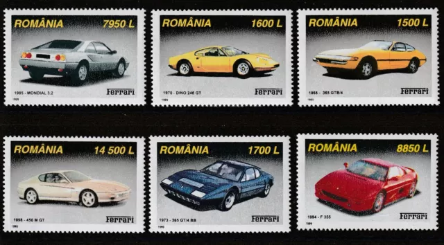 Rumänien postfrisch Minr. 5450 - 5455 Ferrari kompletter Satz Romania 24