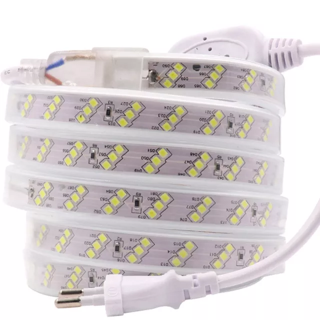 220V 1M-20M Led strip 2835 SMD 180Leds/m Three Row Flexible Tape Light