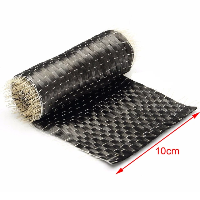 Black Carbon Fiber Cloth Fabric Tape Uni-directional Weave 12K 200G 4 x 40"