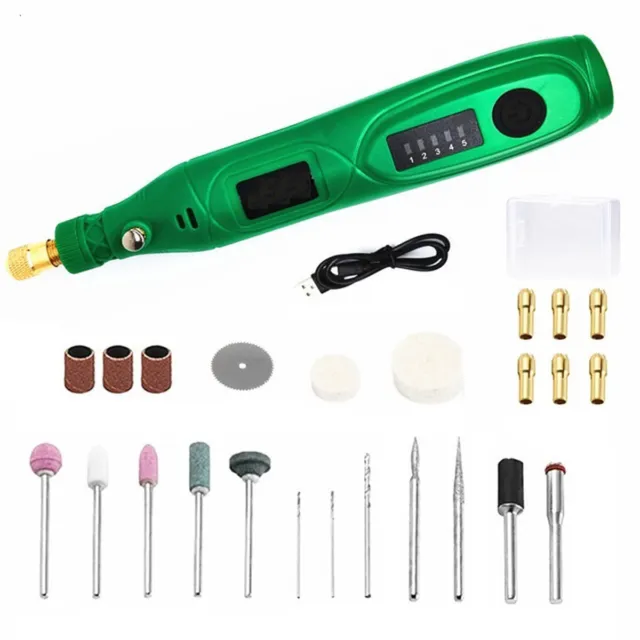 Cordless Rotary Tool Adjustable Speed Mini Electric Grinder Engraving Pen  dha
