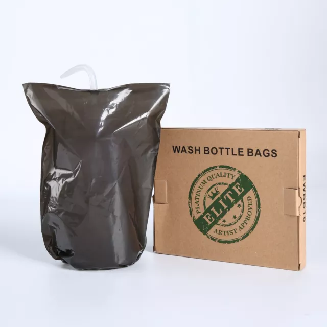Elite Noir Écologique Tatouage Lavage Bouteille Sacs 25cm x 15cm (100pcs/Boîte)
