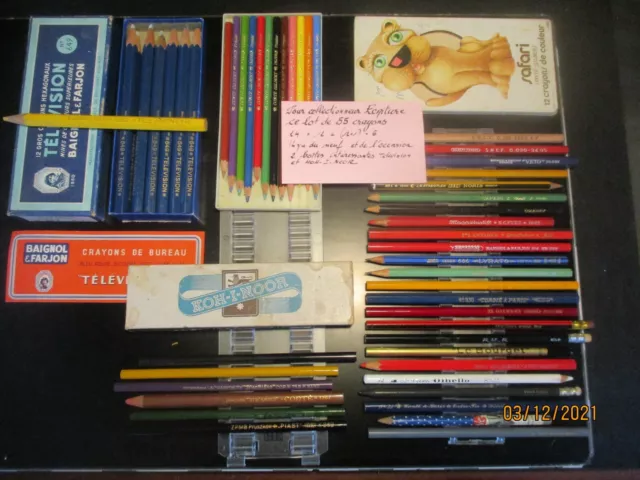 Pour collectionneur ECRITURE : lot de 55 crayons de collection   @voir