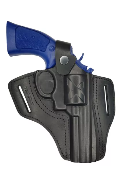 R4 Leder Revolver Holster für TAURUS 66  4 Zoll Lauf schwarz NEU VlaMiTex