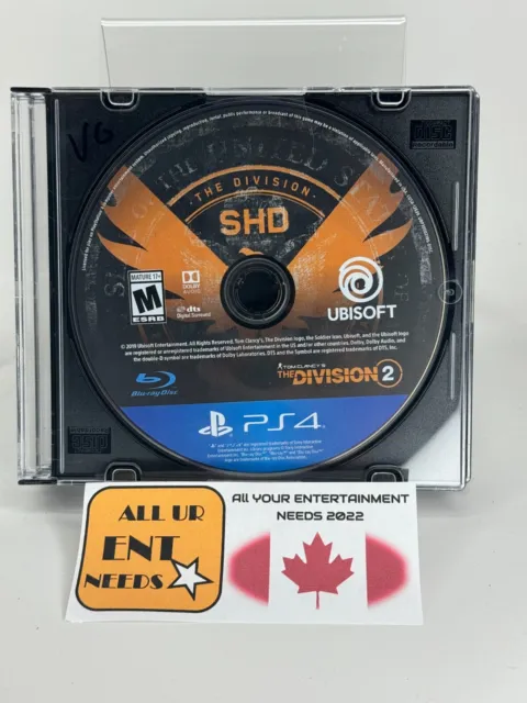 Tom Clancy's The Division 2 (PlayStation 4, 2019) VG PS4 Disk Only