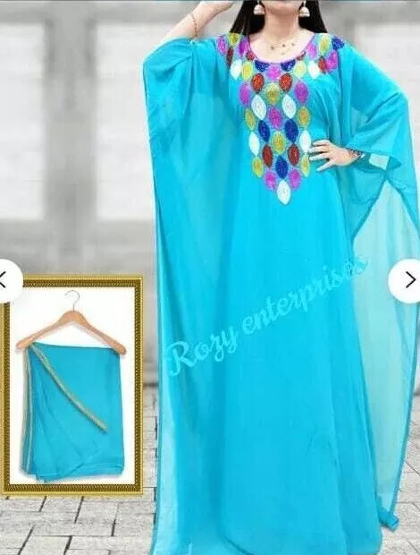 SALE New Moroccan Dubai Kaftans Farasha Abaya Dress Very Fancy Long Gown rozy