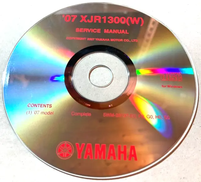 Manuel D'Atelier Manuel de Réparation 5 Langues CD Yamaha XJR 1300 2007