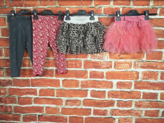 Baby Girls Bundle Age 18-24 Months 100% Leggings Tutu Skirts Leopard Floral 92Cm