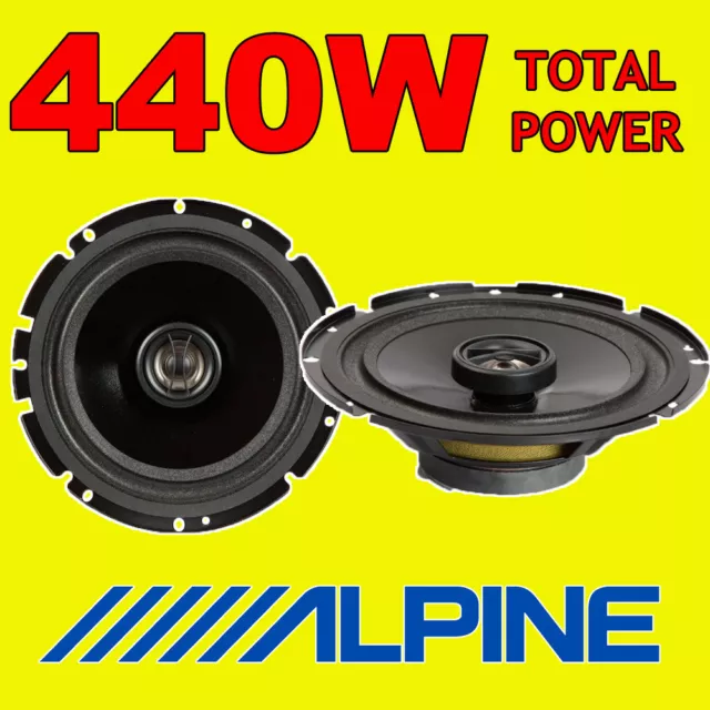 ALPINE 440W TOTAL POWER 2WAY 16.5cm/6.5" SXE/SXV CAR/VAN DOOR SHELF SPEAKERS