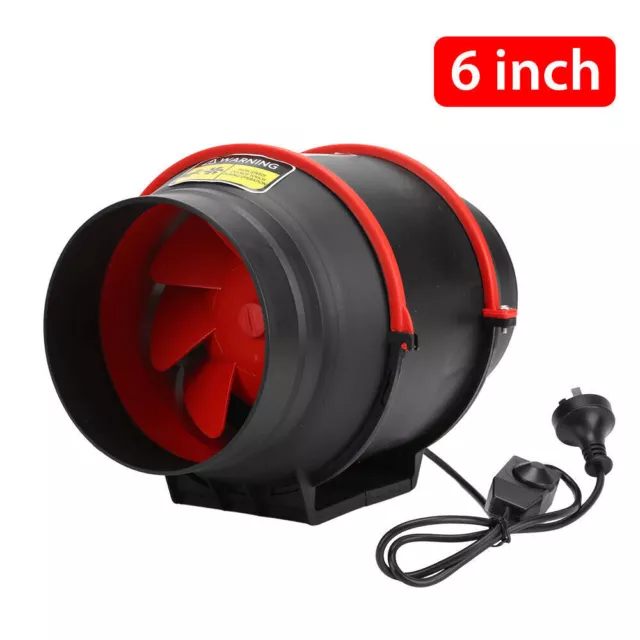 Silent Inline Fan 4inch 6inch Industrial Extractor Duct Hydroponic Exhaust Vent 3