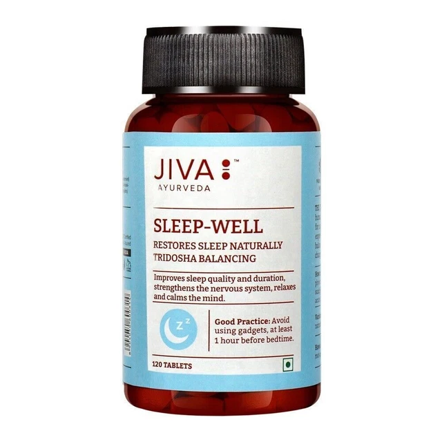 Jiva Ayurveda Sleep-Well 120 Tablets Pure Ayurvedic And Herbal Supplement