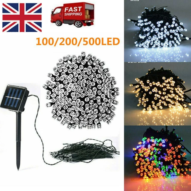 SOLAR FAIRY STRING Lights 100/200/500 LED Outdoor Garden Christmas