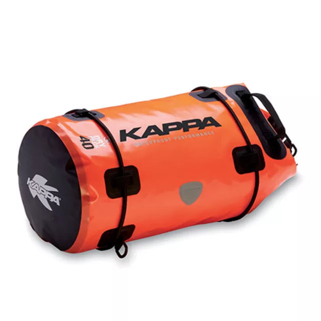Kappa Orange Dry Bag Pack 40 Litre Waterproof Motorcycle Touring Luggage