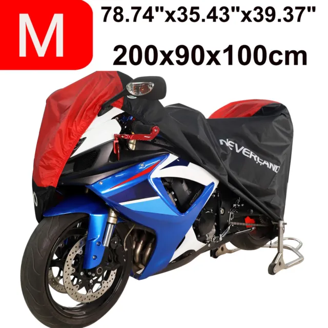M Waterproof Motorcycle Bike Cover Scooter Moped Outdoor Dust Rain UV Protector 2