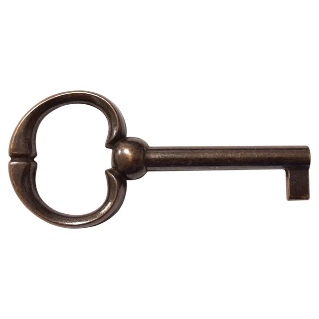 Vintage 68mm Silver Skeleton Key – Open Barrel Style For Furniture Or Cabinets